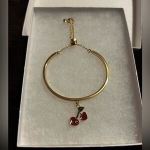 Coach Heart Cherry Slider Bracelet Retail Price $118.00